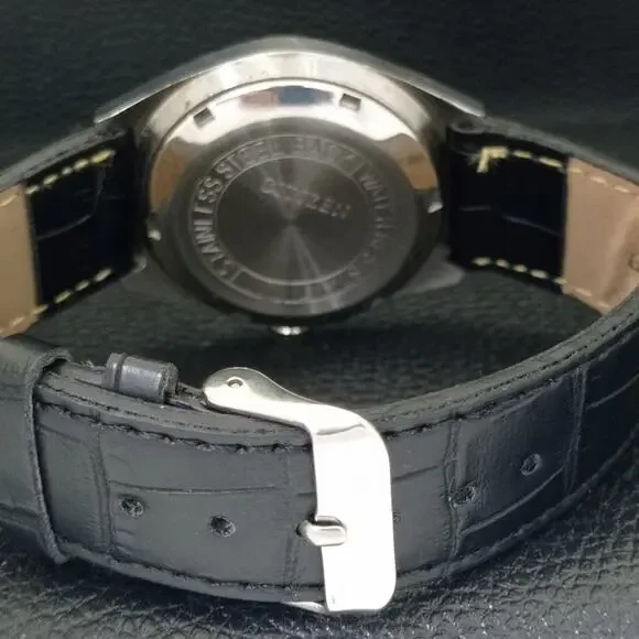 Vintage 1978 Citizen Automatic Mens Silver Watch W/daydate & Gold accents